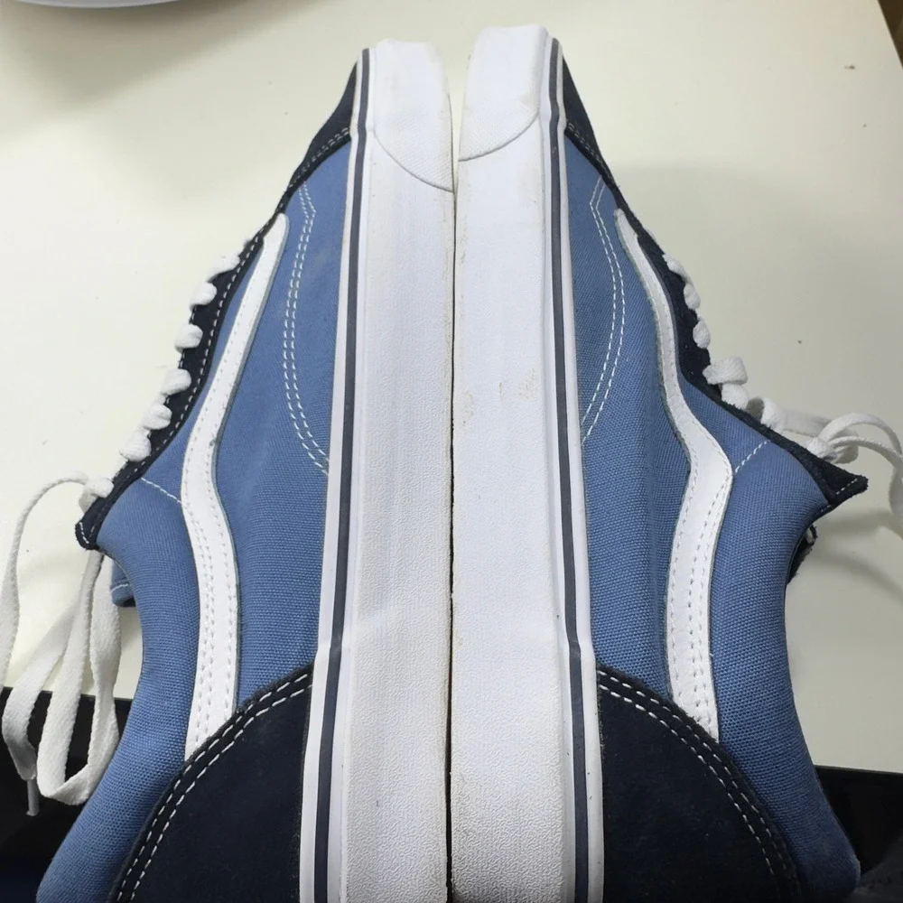 Vans Old Skool Sneakers Mens Size 12 Blue Navy Suede Canvas Low Top Skate Shoes